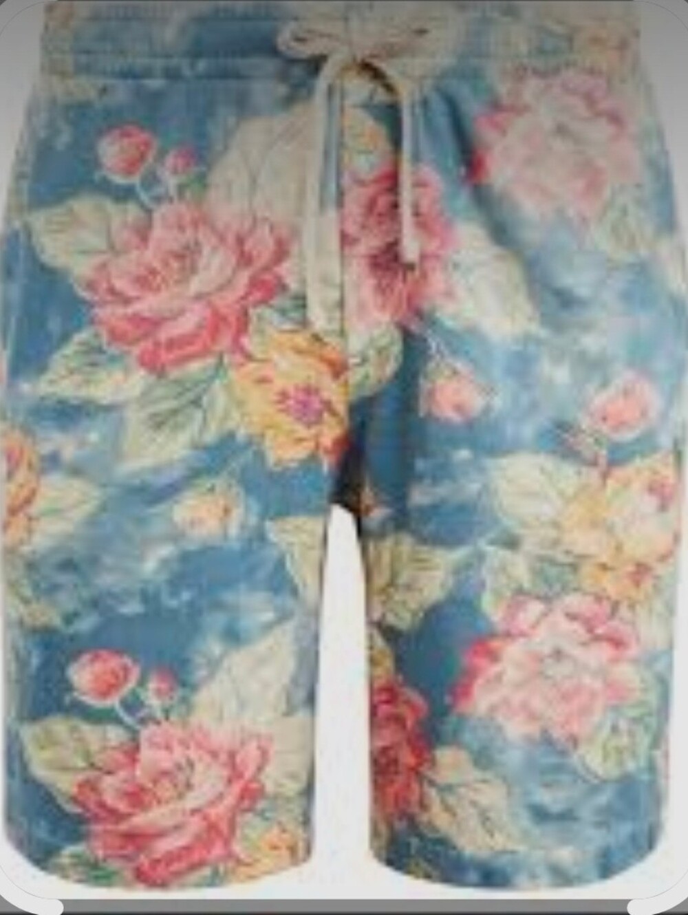 Ralph Lauren Blue Floral Drawstring Hybrid Shorts